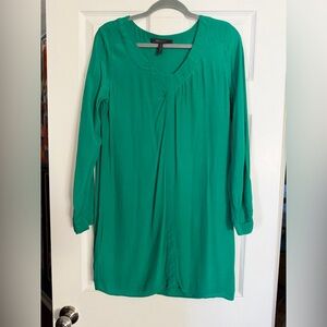 BCBGMaxAzria Teal V-Neck Tunic Top